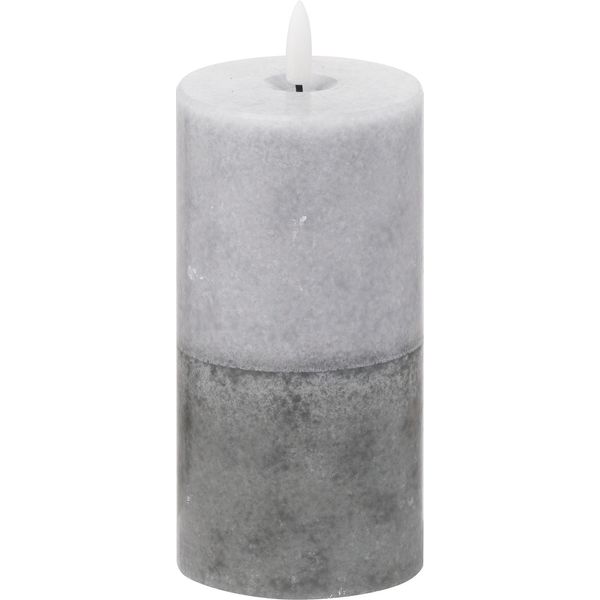 Hill Interiors - Candela Elettrica "Luxe Collection Dipped"", Natural Glow HI3986 (20 Cm X 7 Cm X 7 Cm) (Grigio)"-image