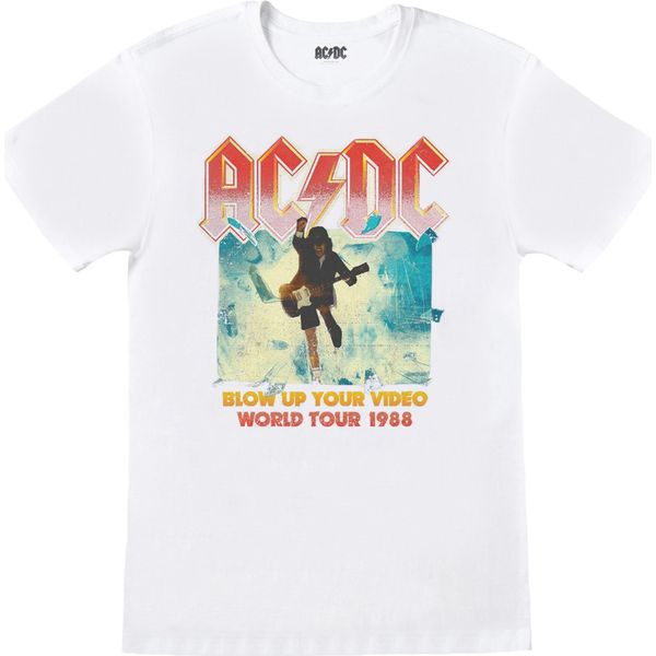 Ac/Dc - Maglietta "Blow Up Your Video"" Per Uomo/Donna Unisex RO1140 (L) (Bianco)"-image