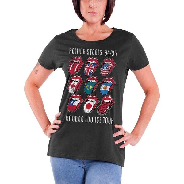 The Rolling Stones - Maglietta "Voodoo Lounge"" Da Donna RO1921 (M) (Antracite)"-image