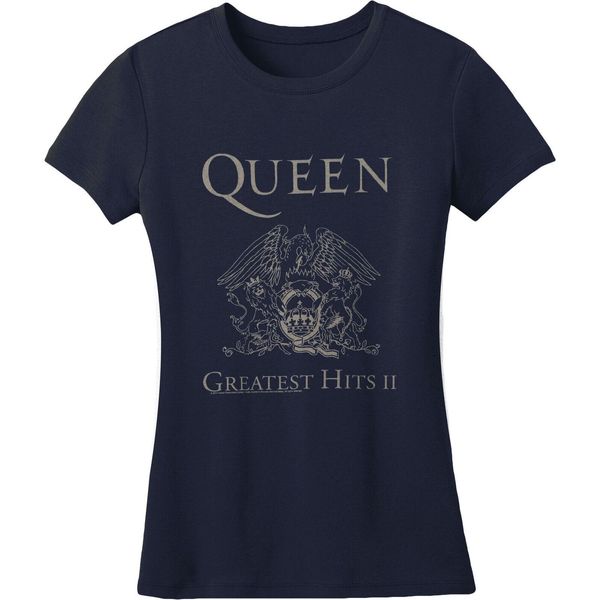 Queen - Maglietta "Greatest Hits Ii"" Da Donna RO375 (Xxl) (Blu)"-image