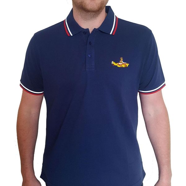 The Beatles - "Yellow Submarine"" Poloshirt FüR Herren/Damen Unisex RO1195 (M) (Marineblau)"-image