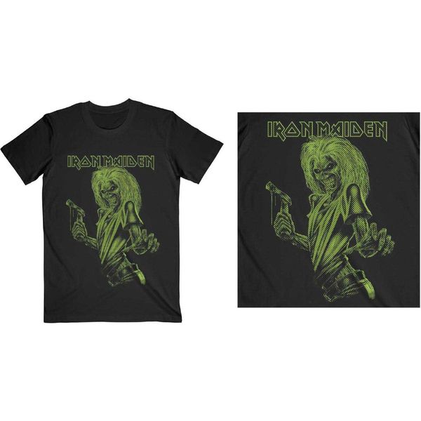 Iron Maiden - Maglietta "One Colour Eddie"" Per Uomo/Donna Unisex RO1894 (M) (Nero)"-image