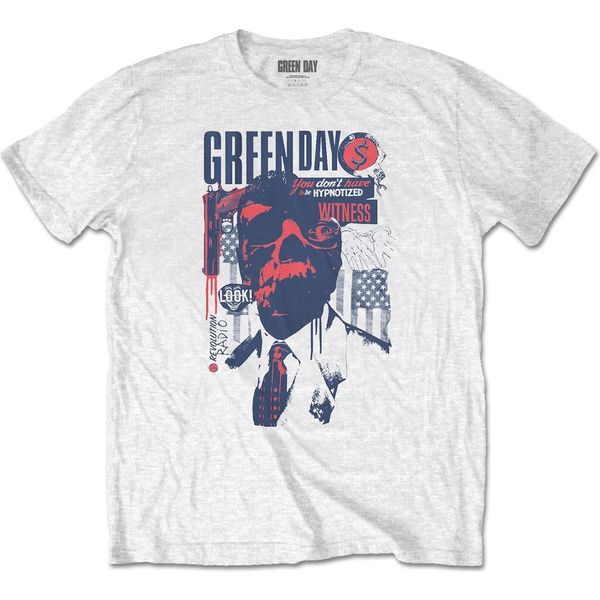 Green Day - Maglietta "Patriot Witness"" Per Uomo/Donna Unisex RO2131 (Xxl) (Bianco)"-image