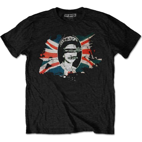 Sex Pistols - Maglietta "God Save The Queen"" Per Uomo/Donna Unisex RO2103 (L) (Nero)"-image