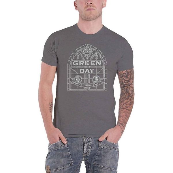 Green Day - Maglietta Uomo/Donna Unisex RO433 (Xxl) (Antracite)-image