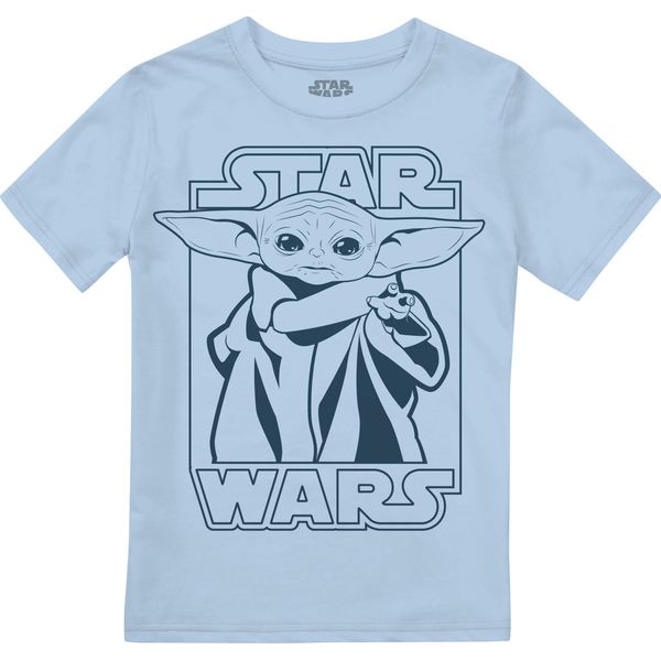 Star Wars: The Mandalorian - Maglietta "The Child Force"" Per Ragazzi TV2079 (116) (Azzurro)"-image