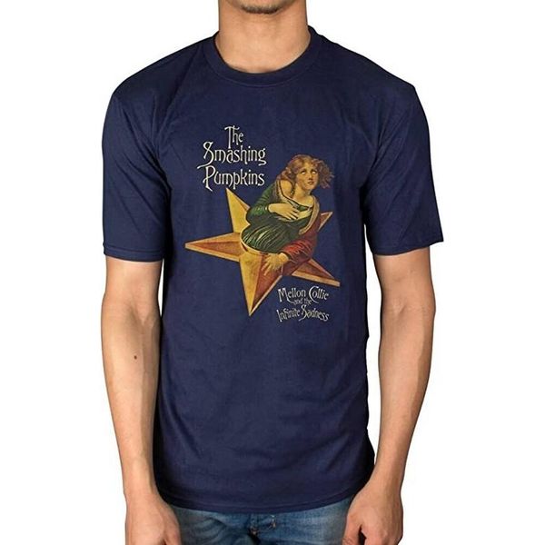 The Smashing Pumpkins - Maglietta "Mellon Collie"" Per Bambini/Donne Unisex RO1812 (Xxl) (Marineblau)"-image