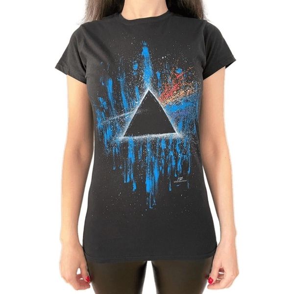 Pink Floyd - Maglietta "Dark Side Of The Moon"" Da Donna RO1807 (M) (Nero/Blu)"-image