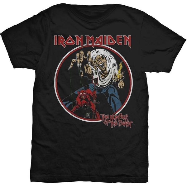 Iron Maiden - Maglietta "Number Of The Beast"" Per Uomo/Donna Unisex RO2255 (Xxl) (Nero)"-image