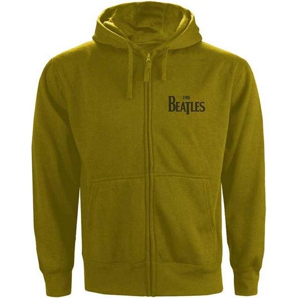 The Beatles - Felpa Con Cappuccio A Zip Intera Per Uomo/Donna Unisex RO288 (Xl) (Verde)-image