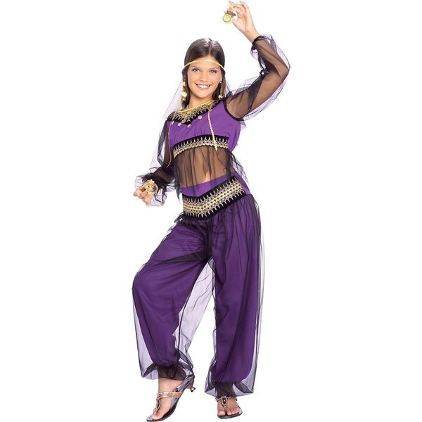 Bristol Novelty - Costume "Harem"" - Bambini BN5219 (L) (Viola/Nero)"-image