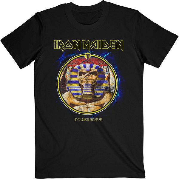 Iron Maiden - Maglietta "Powerslave Mummy Circle"" Per Uomo/Donna Unisex RO1003 (Xl) (Nero)"-image