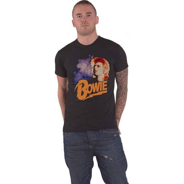 David Bowie - Maglietta Da Uomo/Donna Unisex RO302 (M) (Nero)-image