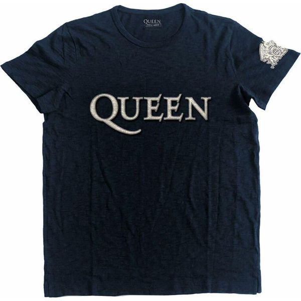 Queen - Maglietta Logo Per Uomo/Donna Unisex RO312 (Xxl) (Blu Navy)-image