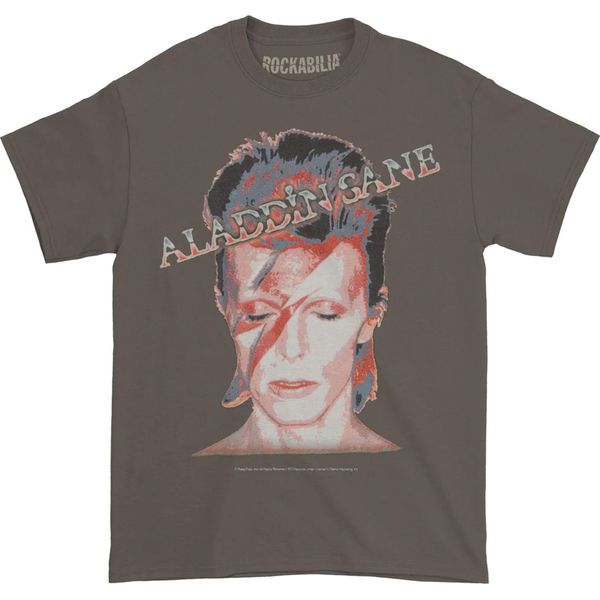 David Bowie - Maglietta "Aladdin Sane"" Per Uomo/Donna Unisex RO300 (M) (Antracite)"-image