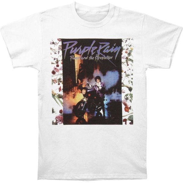 Prince - Maglietta "Purple Rain"" Per Uomo/Donna Unisex RO753 (S) (Bianco)"-image