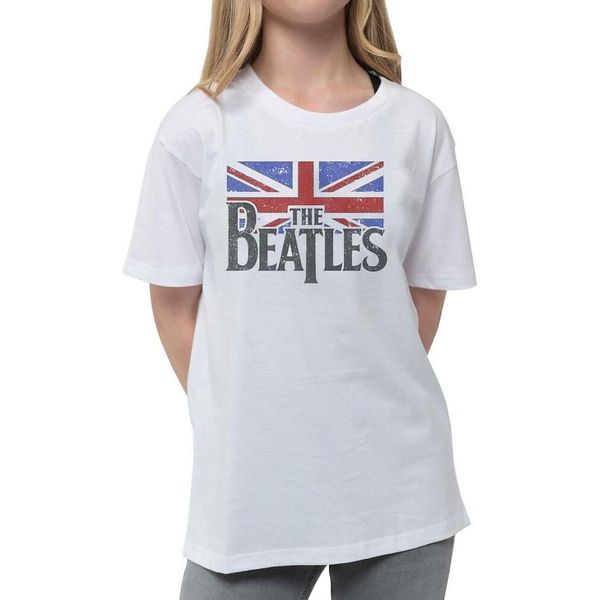 The Beatles - Maglietta Logo Per Bambini RO1630 (146-152) (Bianco)-image