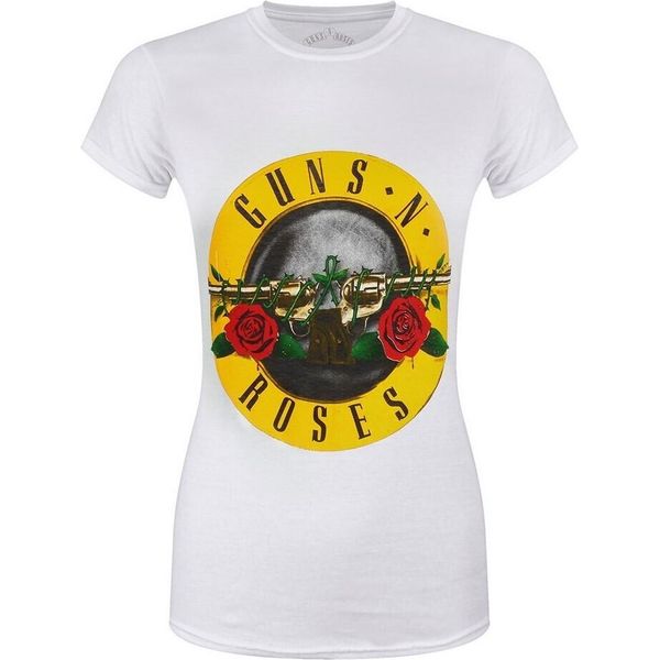 Guns N Roses - Maglietta "Classic Logo"" Da Donna RO786 (M) (Bianco)"-image