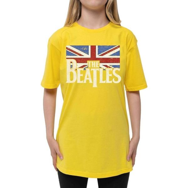 The Beatles - Maglietta Logo Per Bambini RO1630 (146-152) (Giallo)-image