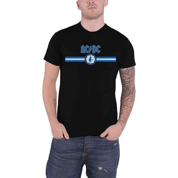 Ac/Dc - Maglietta Logo Per Uomo/Donna Unisex RO1844 (L) (Nero/Blu)-image