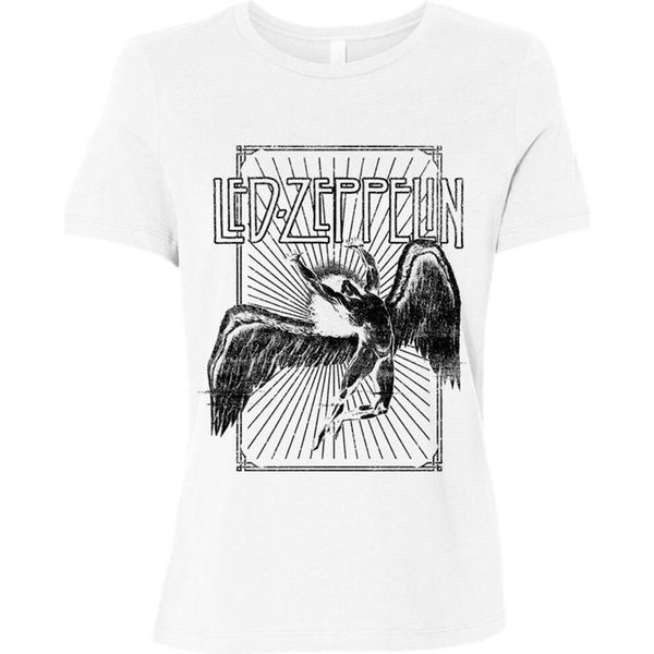 Led Zeppelin - Maglietta "Icarus Burst"" Da Donna RO1711 (L) (Bianco)"-image