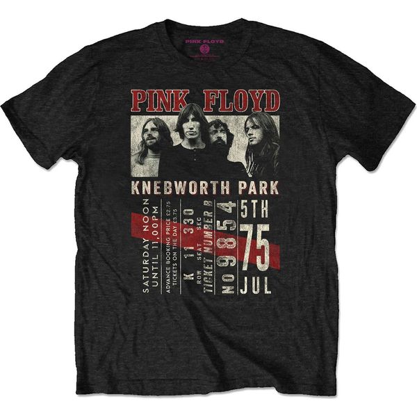 Pink Floyd - Maglietta "Knebworth '75"" Per Uomo/Donna Unisex RO2227 (L) (Nero)"-image