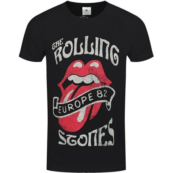The Rolling Stones - Maglietta "'82 Tour"" Per Uomo/Donna Unisex RO808 (Xxl) (Nero)"-image