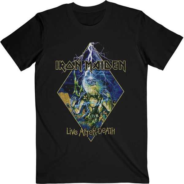 Iron Maiden - Maglietta "Live After Death Diamond"" Per Uomo/Donna Unisex RO977 (M) (Nero)"-image