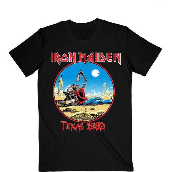 Iron Maiden - Maglietta "The Beast Tames Texas"" Per Uomo/Donna Unisex RO961 (L) (Nero)"-image