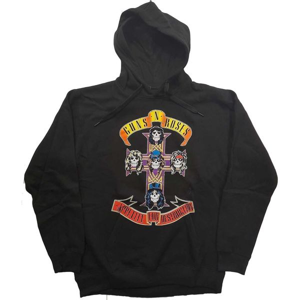 Guns N Roses - Felpa Con Cappuccio "Appetite For Destruction"" Per Uomo/Donna Unisex RO1046 (Xl) (Nero)"-image