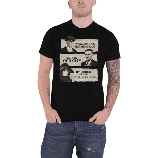 Peaky Blinders - Maglietta "This Is Our City"" Per Uomo/Donna Unisex RO1147 (M) (Nero)"-image