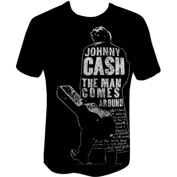 Johnny Cash - Maglietta "The Man Comes Around"" Per Uomo/Donna Unisex RO1321 (Xl) (Nero)"-image