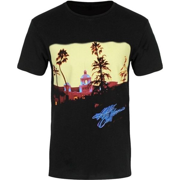 Eagles - Maglietta "Hotel California"" Per Uomo/Donna Unisex RO1360 (Xl) (Nero)"-image