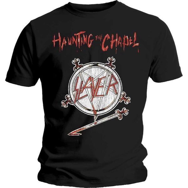 Slayer - Maglietta "Haunting The Chapel"" Per Uomo/Donna Unisex RO1494 (S) (Nero)"-image