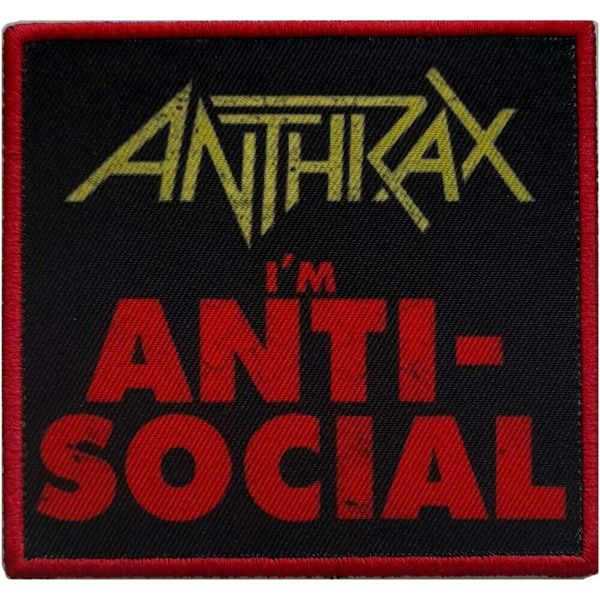 Anthrax - Toppa "Anti-Social"" RO3924 (Taglia Unica) (Rosso/Giallo/Nero)"-image