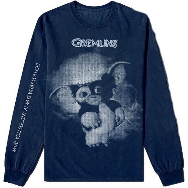 Gremlins - Maglietta Da Uomo/Donna Unisex A Maniche Lunghe RO4218 (M) (Blu Navy)-image