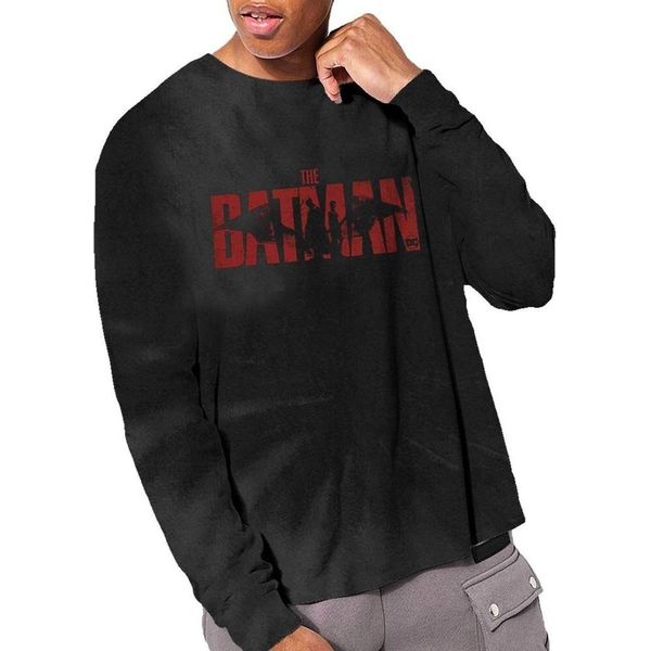 Batman - Maglietta Logo Uomo/Donna Unisex Manica Lunga RO3928 (Xxl) (Nero)-image