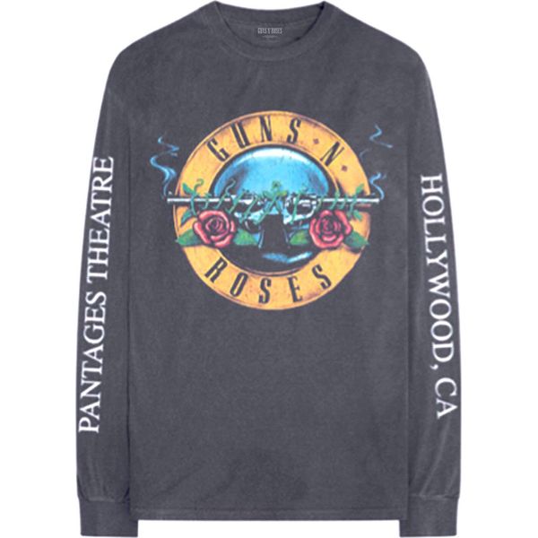 Guns N Roses - Maglietta "Hollywood Tour"" Uomo/Donna Unisex Manica Lunga RO1700 (Xxl) (Antracite)"-image