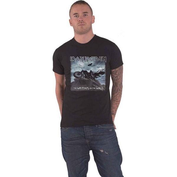 Iron Maiden - Maglietta "The Writing On The Wall"" Per Uomo/Donna Unisex RO4312 (L) (Nero)"-image