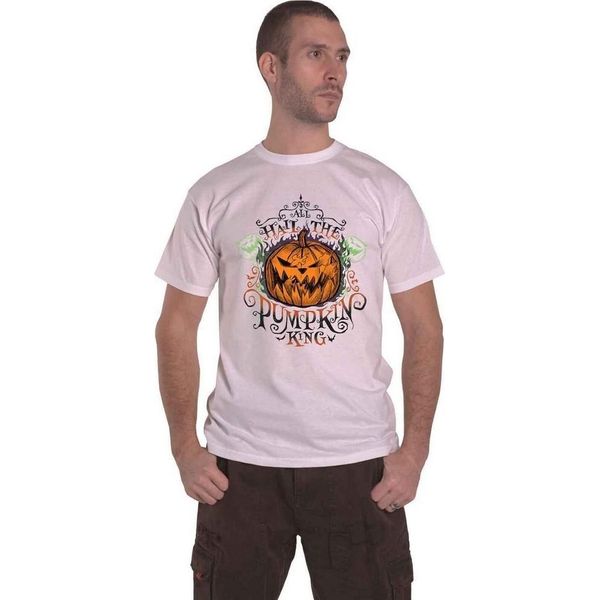 Nightmare Before Christmas - Maglietta "All Hail The Pumpkin King"" Per Bambini/Donne Unisex RO4349 (M) (Bianco)"-image