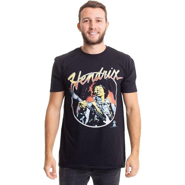 Jimi Hendrix - Maglietta Da Uomo/Donna Unisex RO4268 (S) (Nero)-image