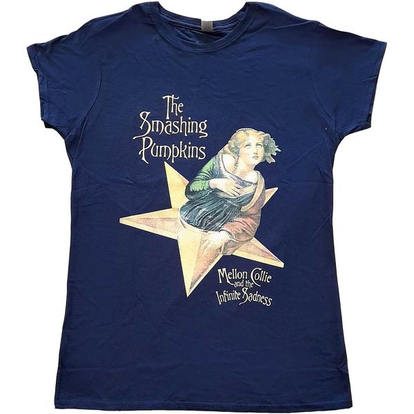 The Smashing Pumpkins - Maglietta "Mellon Collie"" Per Donna RO1916 (S) (Marineblau)"-image
