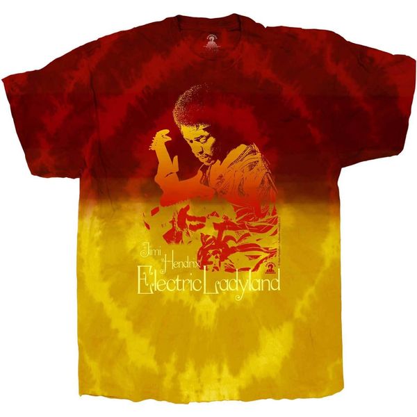 Jimi Hendrix - Maglietta "Electric Ladyland"" Per Uomo/Donna Unisex RO4495 (Xxl) (Rosso/Giallo)"-image