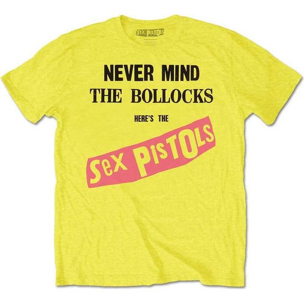 Sex Pistols - Maglietta "Never Mind The Bollocks"" Da Uomo/Donna Unisex RO2008 (Xxl) (Giallo)"-image