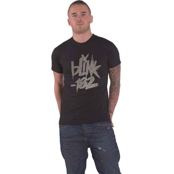 Blink 182 - Maglietta Logo Per Uomo/Donna Unisex RO4430 (S) (Nero)-image