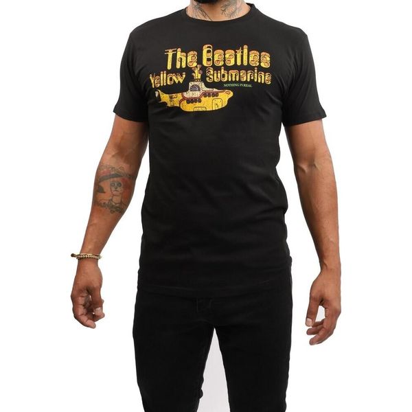 The Beatles - Maglietta "Yellow Submarine Nothing Is Real"" Per Bambini/Donne Unisex RO199 (M) (Schwarz)"-image
