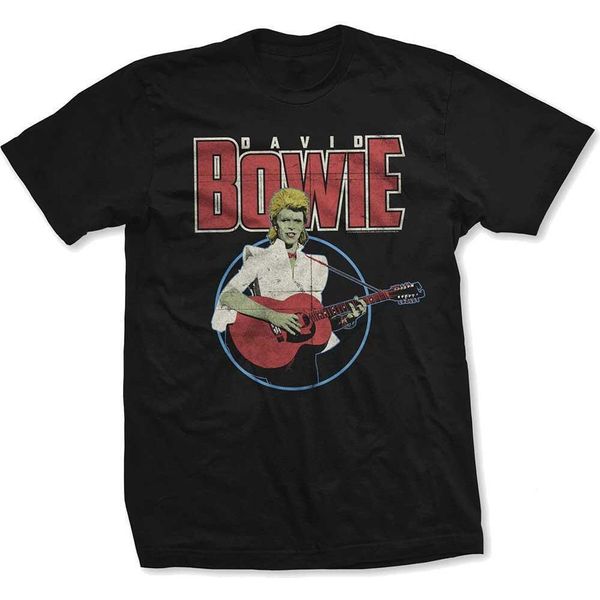 David Bowie - Maglietta "Acoustic Bootleg"" Per Uomo/Donna Unisex RO2091 (L) (Nero)"-image