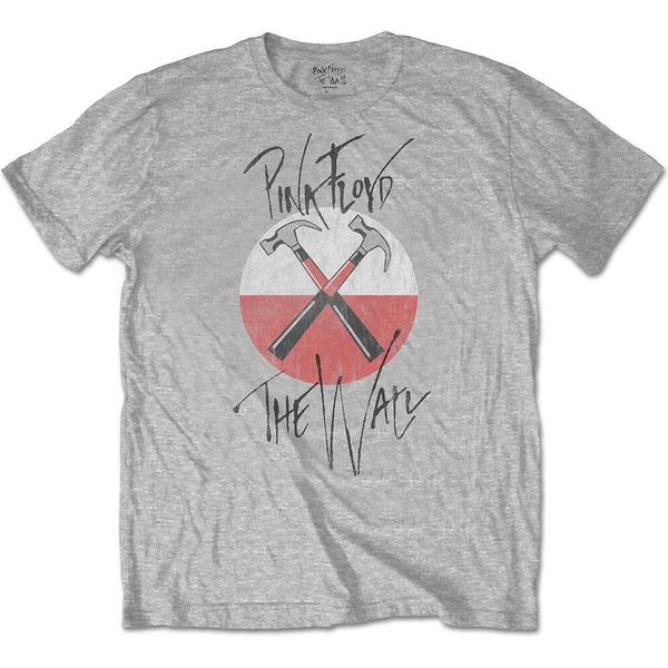 Pink Floyd - Maglietta Logo "The Wall Faded"" Per Uomo/Donna Unisex RO2148 (S) (Grigio)"-image