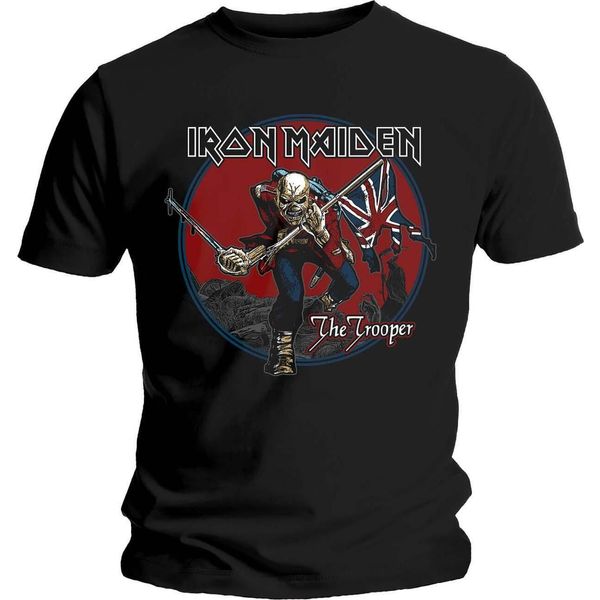 Iron Maiden - Maglietta "Trooper Red Sky"" Per Uomo/Donna Unisex RO2238 (L) (Nero)"-image
