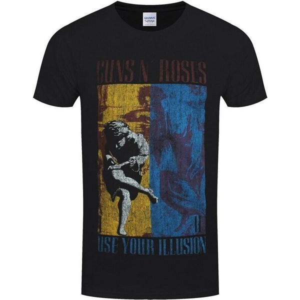 Guns N Roses - Maglietta "Use Your Illusion"" Per Uomo/Donna Unisex RO450 (L) (Nero)"-image
